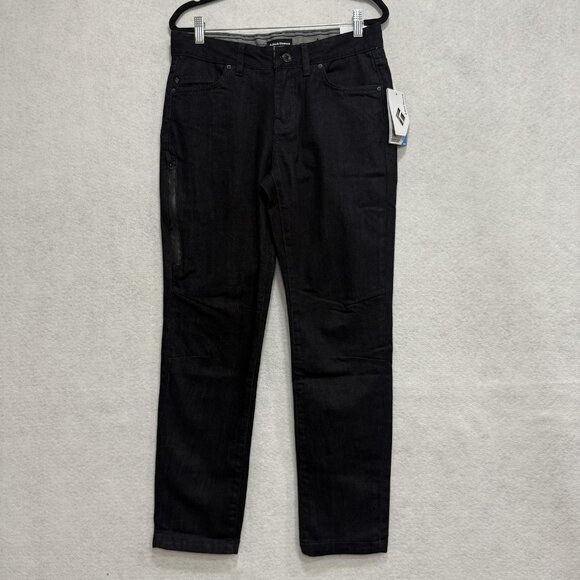 Black Diamond Mission Wool Denim Pants Womens 6 Regular Fit Outdoor Eco Wool - Picture 1 of 16